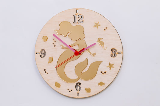"Mermaid at the bottom of the sea" wall clock